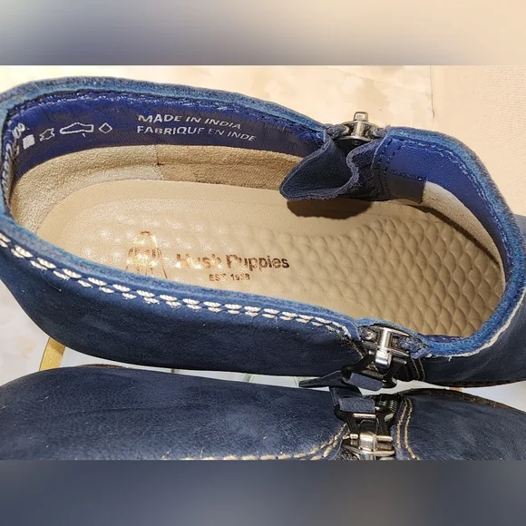 Hush Puppies Blue Ankle Boots - Picture 4 of 6